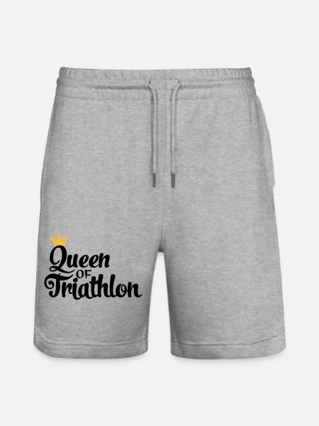 Queen of Triathlon - Stanley/Stella Trainer Unisex Organic Jogging Shorts - heather grey