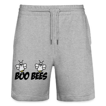 Boo Bienen v2 - Stanley/Stella Unisex Bio Joggingshorts Trainer  - Grau meliert - Vorne - Nik (191cm) & Marisol (170cm)