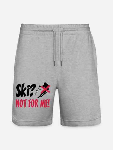 I hate skis - Stanley/Stella Trainer Unisex Organic Jogging Shorts - heather grey