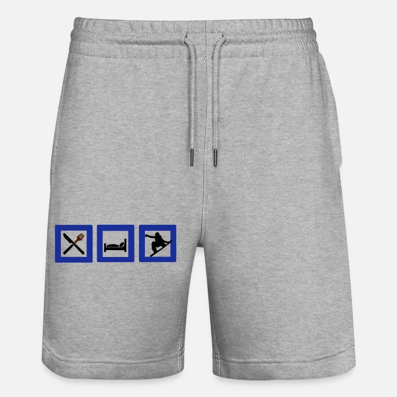 snowboard - Stanley/Stella Unisex Bio Joggingshorts Trainer  - Grau meliert