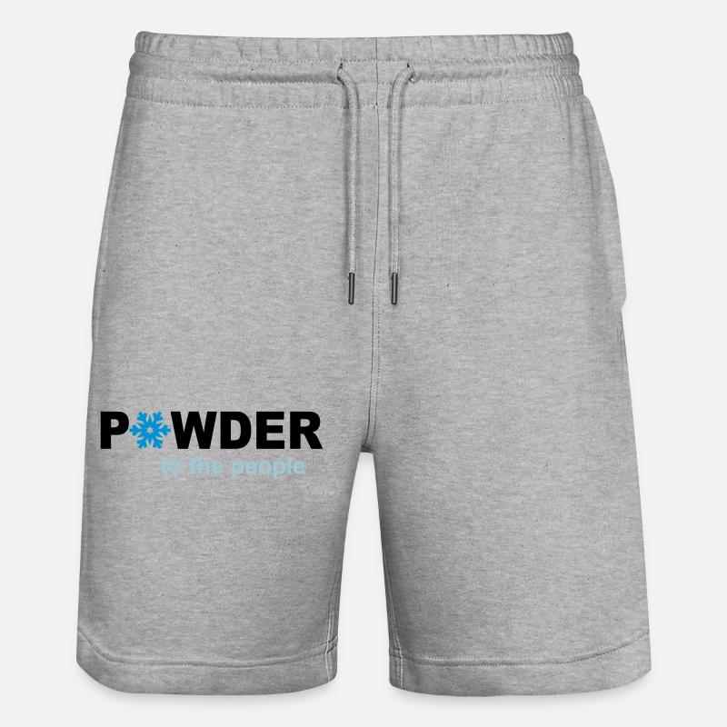 Schnee - Stanley/Stella Unisex Bio Joggingshorts Trainer  - Grau meliert