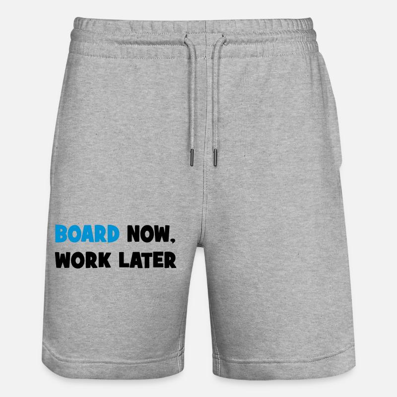 SNOWBOARD - Short de jogging bio TRAINER Stanley/Stella unisexe - gris chiné