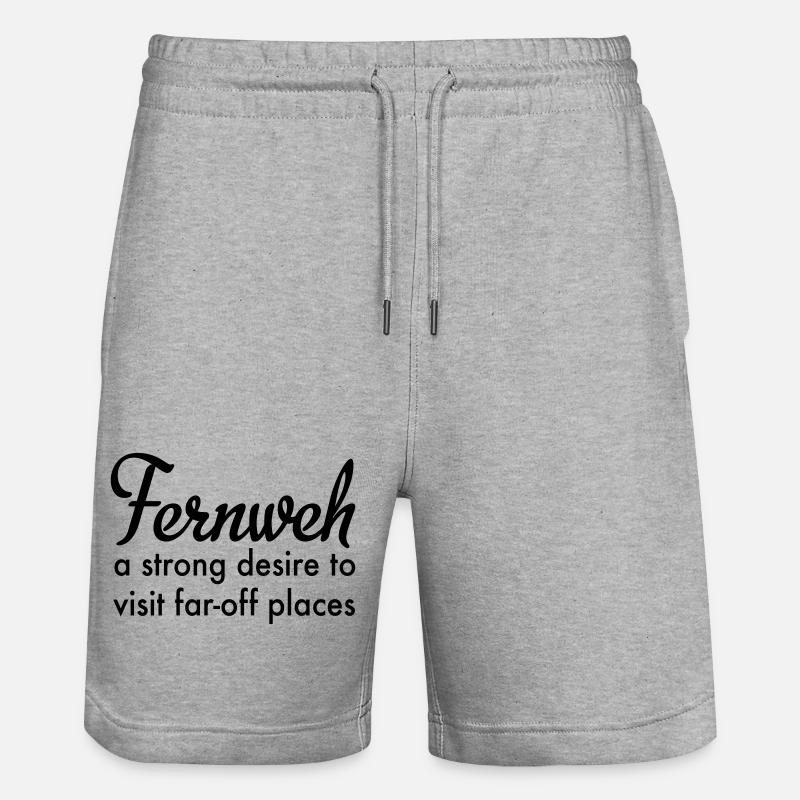 Nostalgie à distance - Short de jogging bio TRAINER Stanley/Stella unisexe - gris chiné