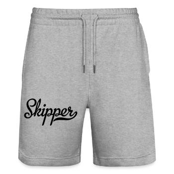 6061912 122177315 Skipper - Stanley/Stella Unisex Bio Joggingshorts Trainer  - Grau meliert - Vorne - Nik (191cm) & Marisol (170cm)