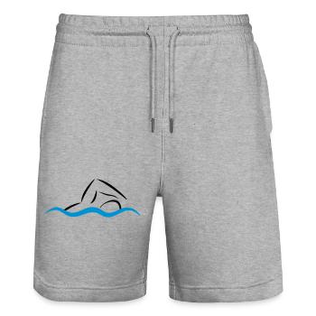 nage - Short de jogging bio TRAINER Stanley/Stella unisexe - gris chiné - Devant - Nik (191cm) & Marisol (170cm)