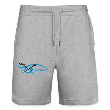 aquabike - Short de jogging bio TRAINER Stanley/Stella unisexe - gris chiné - Devant - Nik (191cm) & Marisol (170cm)