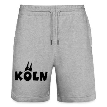 Köln mit Kölner Dom - Stanley/Stella Unisex Bio Joggingshorts Trainer  - Grau meliert - Vorne - Nik (191cm) & Marisol (170cm)