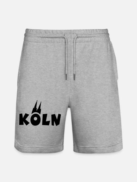 Köln mit Kölner Dom - Stanley/Stella Unisex Bio Joggingshorts Trainer  - Grau meliert