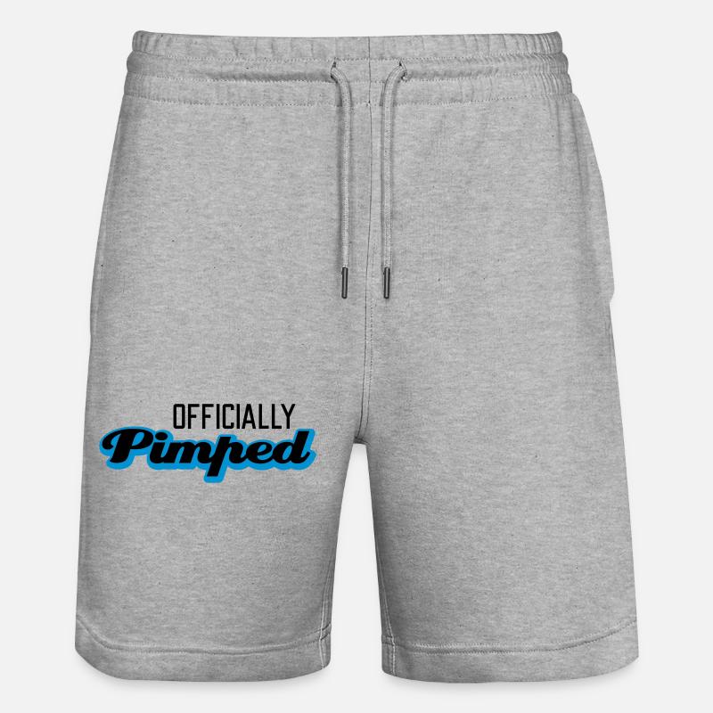 Officially Pimped - Stanley/Stella Unisex Bio Joggingshorts Trainer  - Grau meliert
