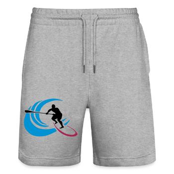 Wassersport ⛵️  - Stanley/Stella Unisex Bio Joggingshorts Trainer  - Grau meliert - Vorne - Nik (191cm) & Marisol (170cm)