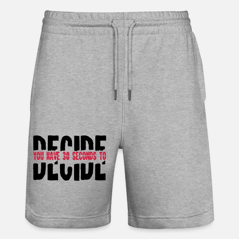 2541614 15682855 decide - Stanley/Stella Unisex Bio Joggingshorts Trainer  - Grau meliert