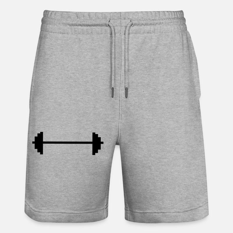 2541614 14692812 weights - Stanley/Stella Trainer Unisex Organic Jogging Shorts - heather grey