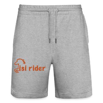 2541614 14950220 isi rider - Short de jogging bio TRAINER Stanley/Stella unisexe - gris chiné - Devant - Nik (191cm) & Marisol (170cm)
