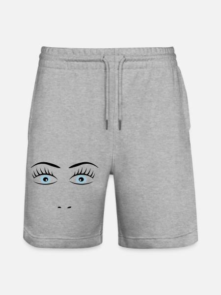 2541614 15417884 eye - Stanley/Stella Trainer Unisex Organic Jogging Shorts - heather grey