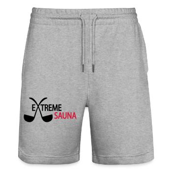 2541614 15524168 sauna - Stanley/Stella Unisex Bio Joggingshorts Trainer  - Grau meliert - Vorne - Nik (191cm) & Marisol (170cm)