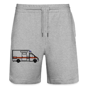 Rescue - Ambulance - Paramedic - Stanley/Stella Trainer Unisex Organic Jogging Shorts - heather grey - Front - Nik (191cm) & Marisol (170cm)