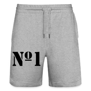 2541614 15062640 no1 - Short de jogging bio TRAINER Stanley/Stella unisexe - gris chiné - Devant - Nik (191cm) & Marisol (170cm)