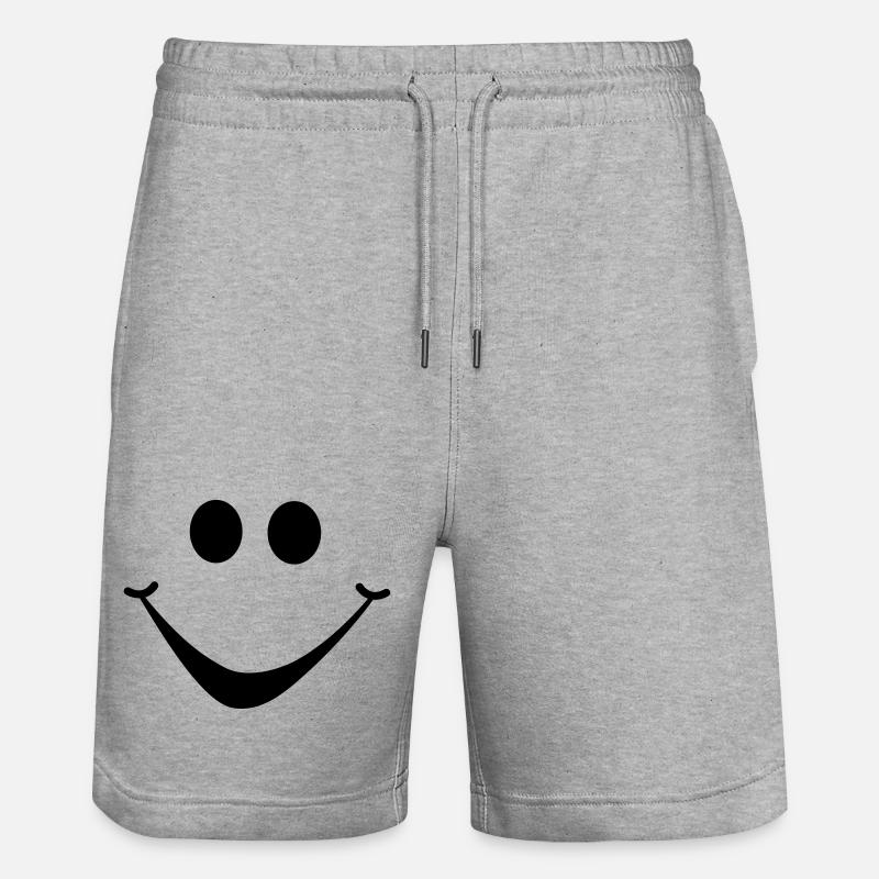 smiley1 - Short de jogging bio TRAINER Stanley/Stella unisexe - gris chiné