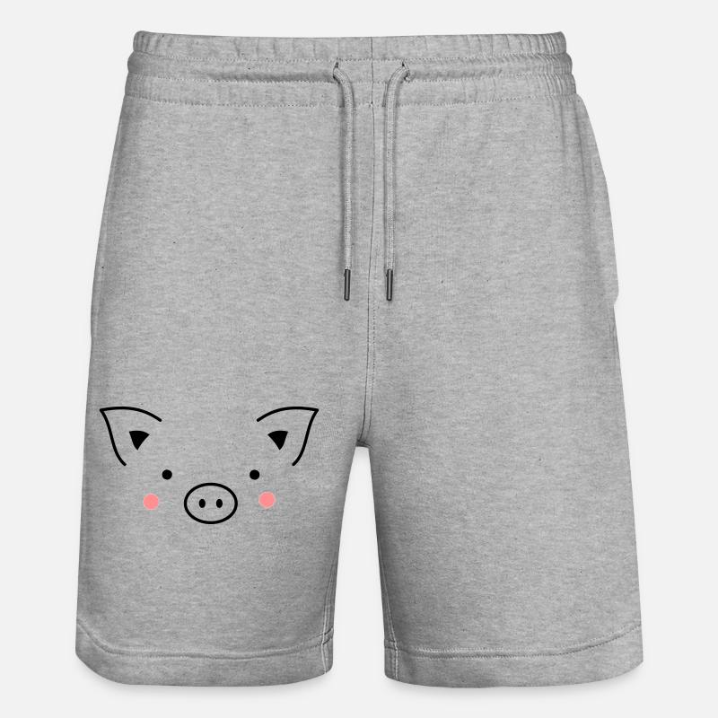 Cochon - Short de jogging bio TRAINER Stanley/Stella unisexe - gris chiné