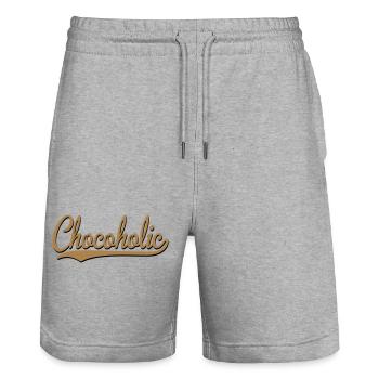 2541614 15352890 chocolate - Stanley/Stella Unisex Bio Joggingshorts Trainer  - Grau meliert - Vorne - Nik (191cm) & Marisol (170cm)