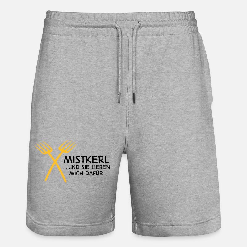 2541614 15142795 fils de - Short de jogging bio TRAINER Stanley/Stella unisexe - gris chiné