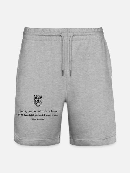 Becoming thirty is not difficult - Stanley/Stella Trainer Unisex Organic Jogging Shorts - heather grey
