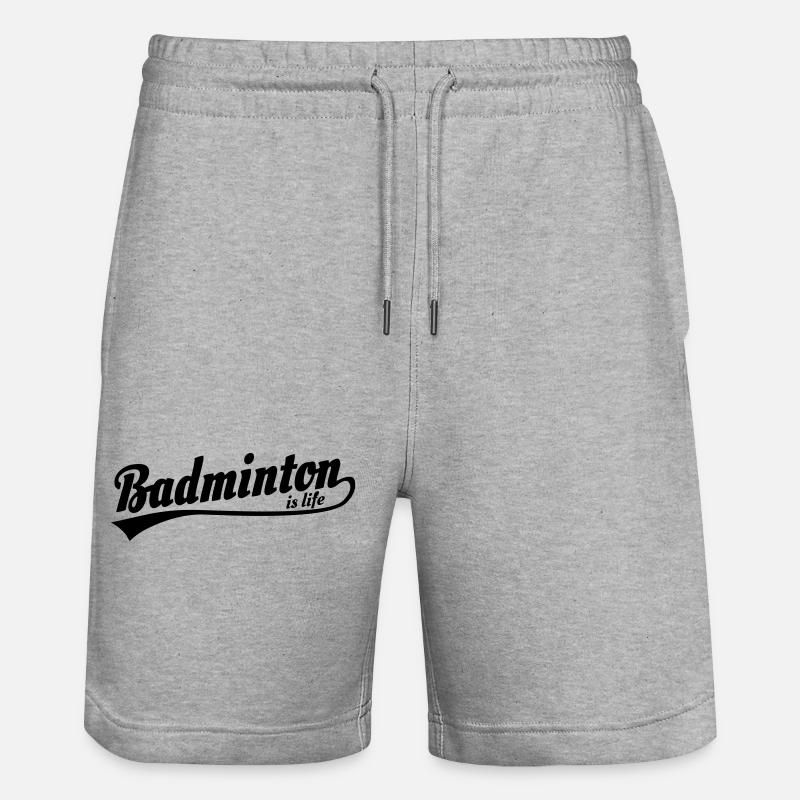 le badminton est la vie rétro - Short de jogging bio TRAINER Stanley/Stella unisexe - gris chiné