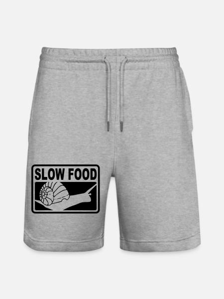 slow_food - Stanley/Stella Unisex Bio Joggingshorts Trainer - Grau meliert