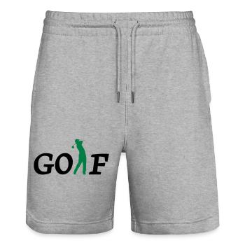 Golf - Stanley/Stella Unisex Bio Joggingshorts Trainer  - Grau meliert - Vorne - Nik (191cm) & Marisol (170cm)