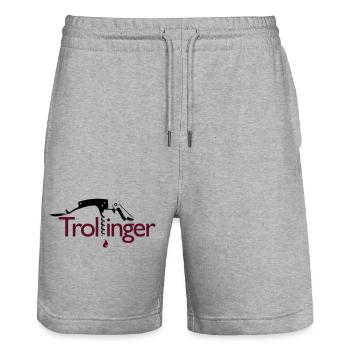 Trollinger - Stanley/Stella Unisex Bio Joggingshorts Trainer  - Grau meliert - Vorne - Nik (191cm) & Marisol (170cm)