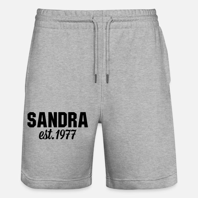 Sandra est 1977 - Stanley/Stella Unisex Bio Joggingshorts Trainer  - Grau meliert