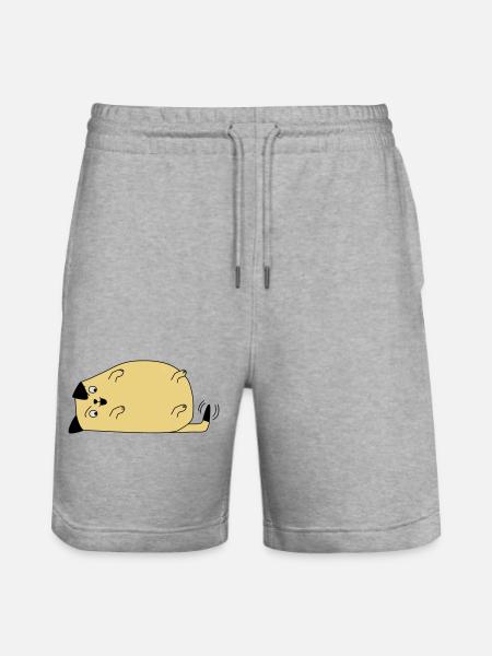 Chien regarde sa queue - Short de jogging bio TRAINER Stanley/Stella unisexe - gris chiné