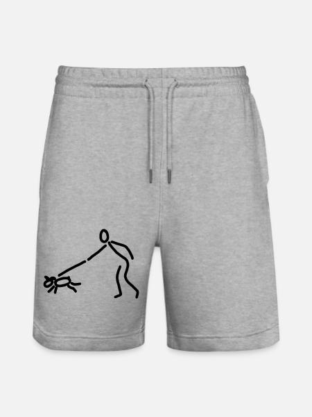 iYpsilon Hund gassi - Stanley/Stella Unisex Bio Joggingshorts Trainer - Grau meliert