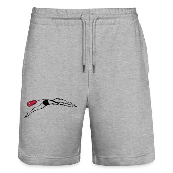 lifeguard plunge - Short de jogging bio TRAINER Stanley/Stella unisexe - gris chiné - Devant - Nik (191cm) & Marisol (170cm)