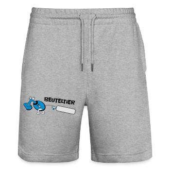 Beuteltier - Anästhesie Fun Cartoon - Stanley/Stella Unisex Bio Joggingshorts Trainer  - Grau meliert - Vorne - Nik (191cm) & Marisol (170cm)