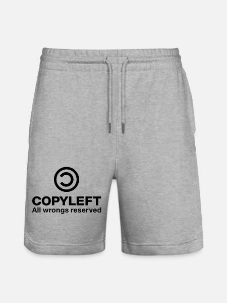 Copyleft All wrongs reserved - Stanley/Stella Trainer Unisex Organic Jogging Shorts - heather grey