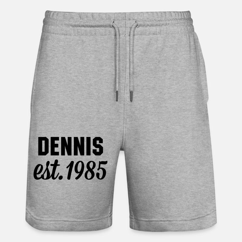 Dennis est 1985 - Stanley/Stella Unisex Bio Joggingshorts Trainer  - Grau meliert