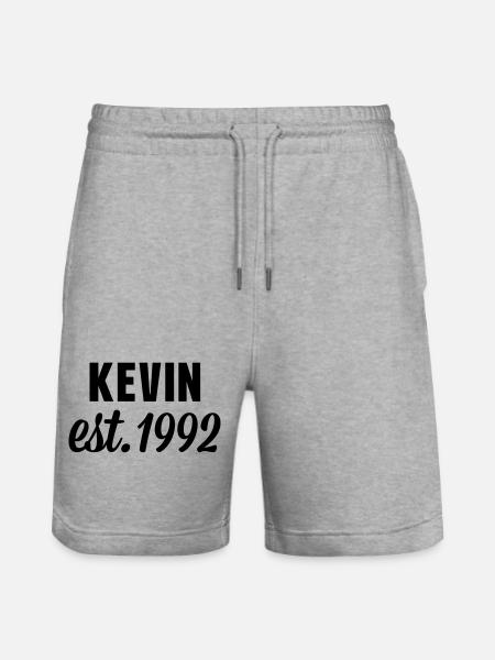 Kevin est 1992 - Stanley/Stella Unisex Bio Joggingshorts Trainer - Grau meliert