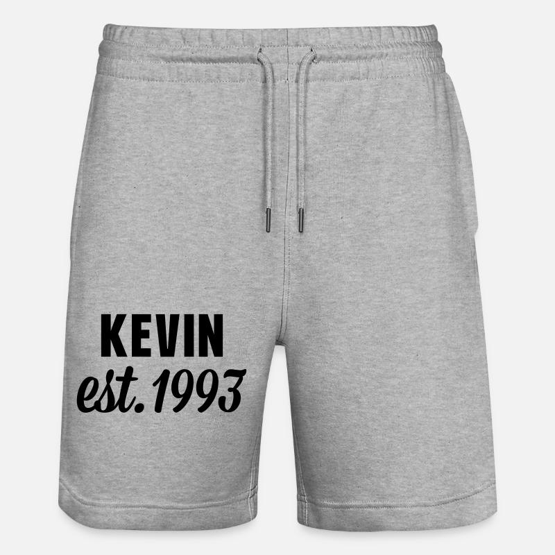 Kevin est 1993 - Stanley/Stella Unisex Bio Joggingshorts Trainer - Grau meliert