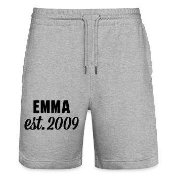 Emma est 2009 - Stanley/Stella Unisex Bio Joggingshorts Trainer  - Grau meliert - Vorne - Nik (191cm) & Marisol (170cm)