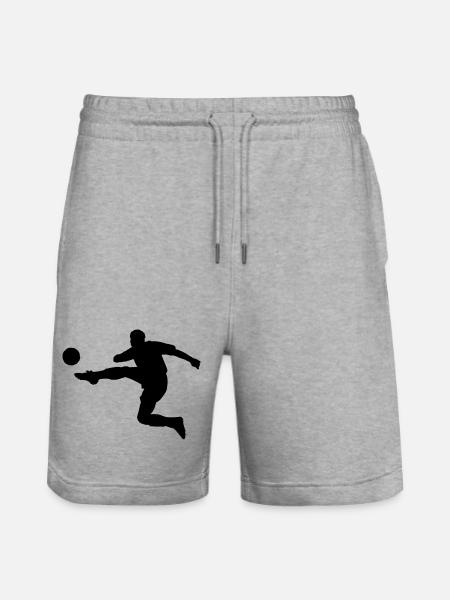 Football player - Stanley/Stella Trainer Unisex Organic Jogging Shorts - heather grey