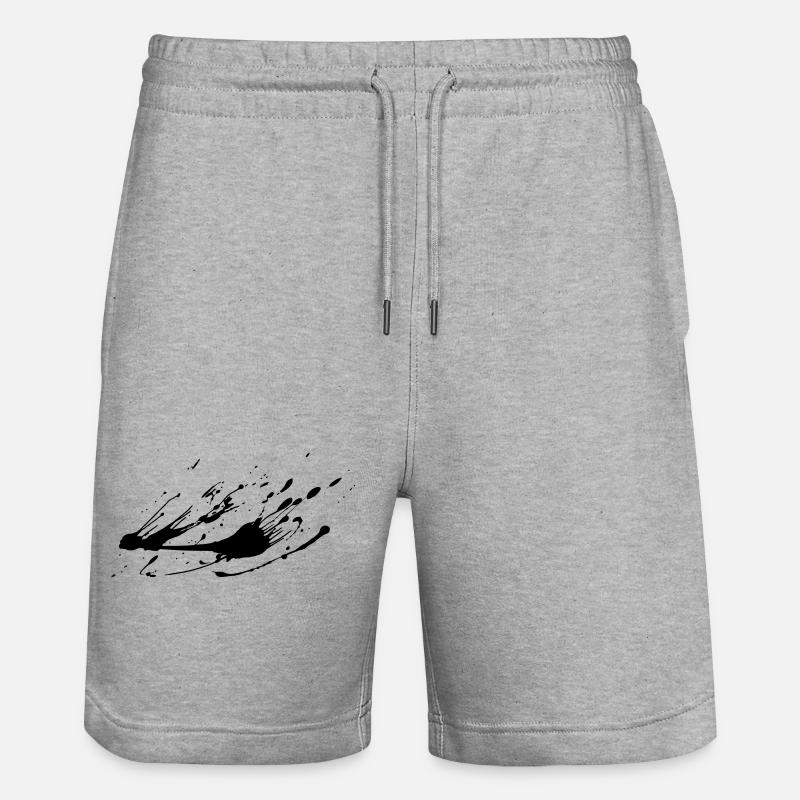 Image d’éclaboussure de peinture # - Short de jogging bio TRAINER Stanley/Stella unisexe - gris chiné