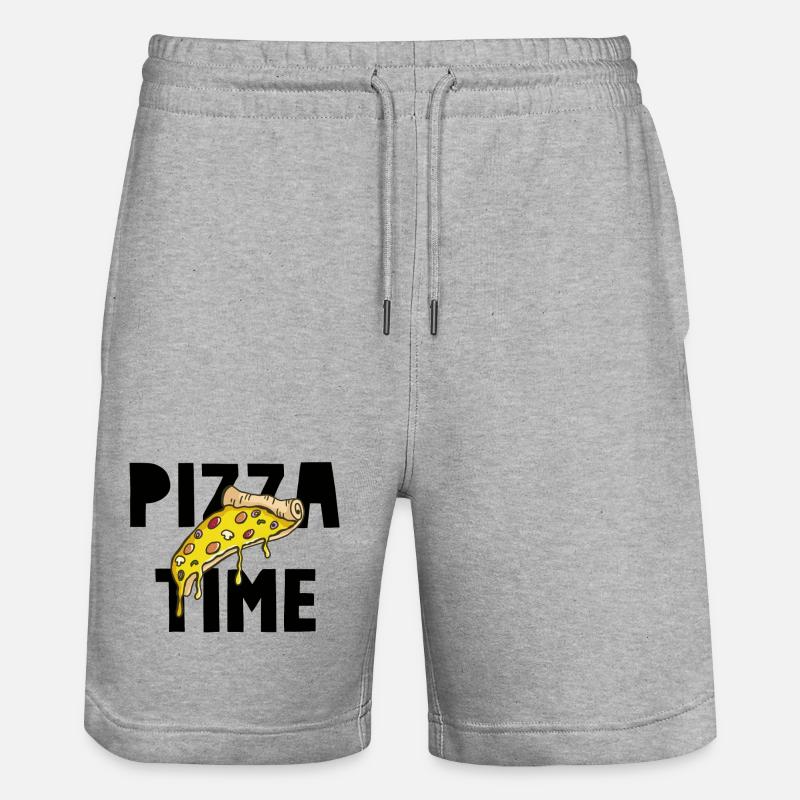 Pizza Time - Short de jogging bio TRAINER Stanley/Stella unisexe - gris chiné