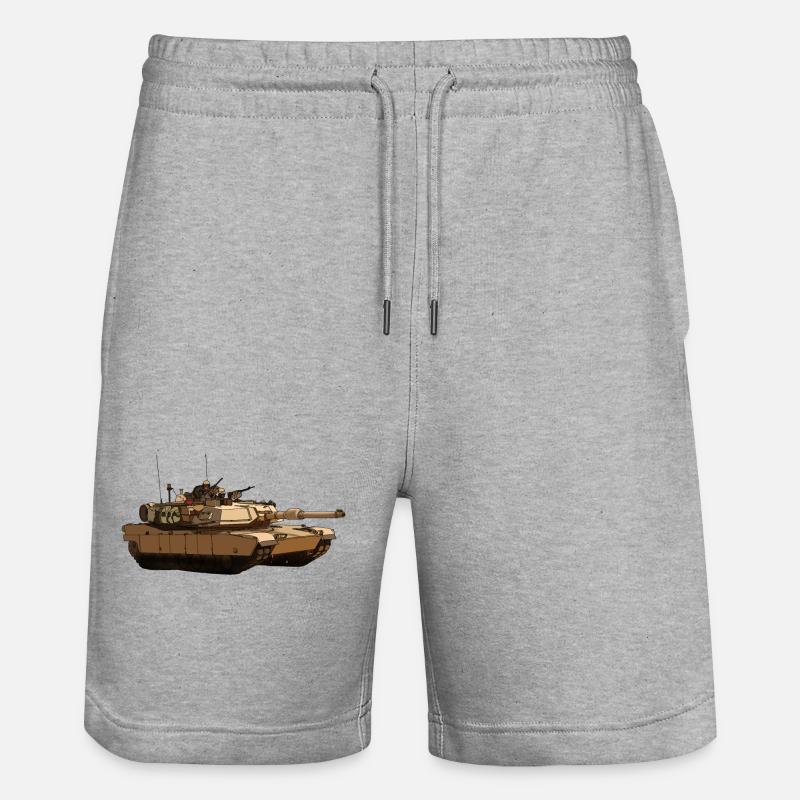 M1 Abrams - Stanley/Stella Unisex Bio Joggingshorts Trainer  - Grau meliert