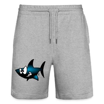 Hai - Stanley/Stella Unisex Bio Joggingshorts Trainer  - Grau meliert - Vorne - Nik (191cm) & Marisol (170cm)