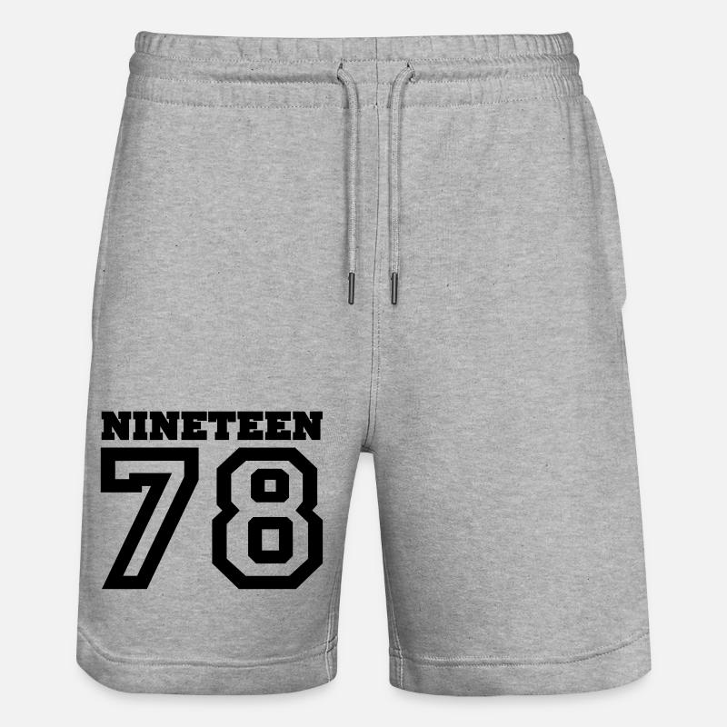 1978 - Stanley/Stella Trainer Unisex Organic Jogging Shorts - heather grey