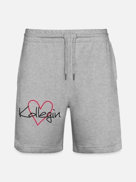 Kollegas hjerte favorit kollega gave - Stanley/Stella Trainer økologiske unisex joggingshorts - grå meleret