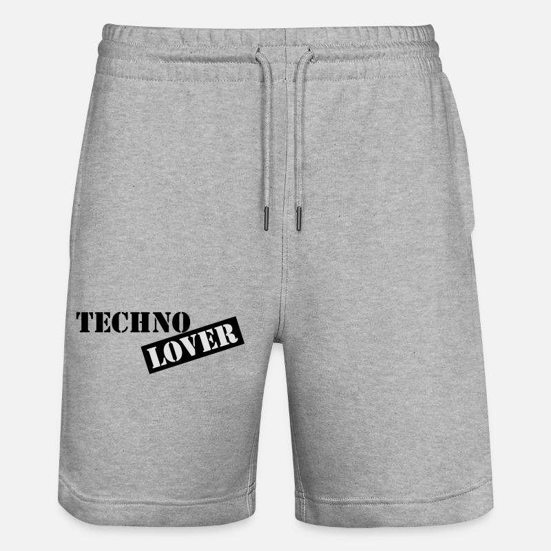 Techno lover - Short de jogging bio TRAINER Stanley/Stella unisexe - gris chiné