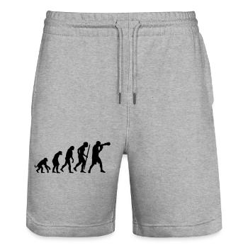 Evolution of Boxing - Stanley/Stella Unisex Bio Joggingshorts Trainer  - Grau meliert - Vorne - Nik (191cm) & Marisol (170cm)