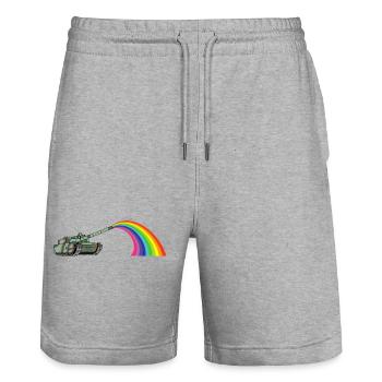 Rainbow tank - Stanley/Stella Trainer Unisex Organic Jogging Shorts - heather grey - Front - Nik (191cm) & Marisol (170cm)